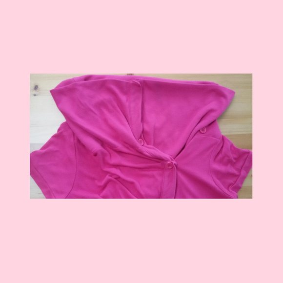 Le Chateau Hot Pink Blouse Sz L - Picture 3 of 7
